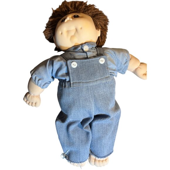 Vtg 1984 COPR MN Thomas CABBAGE PATCH KID Denim Overalls 17.5" tall x 14.5" wide - Picture 12 of 14